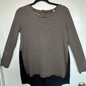 Gilli Black and Cream Striped Blouse